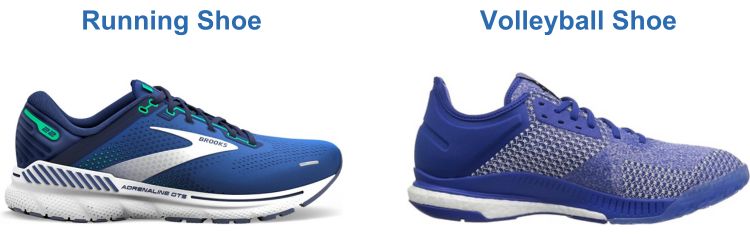Are Running Shoes Good for Volleyball